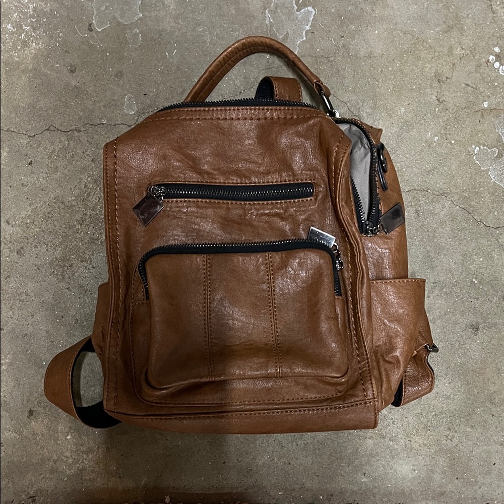 Brown Leather Women’s Backpack